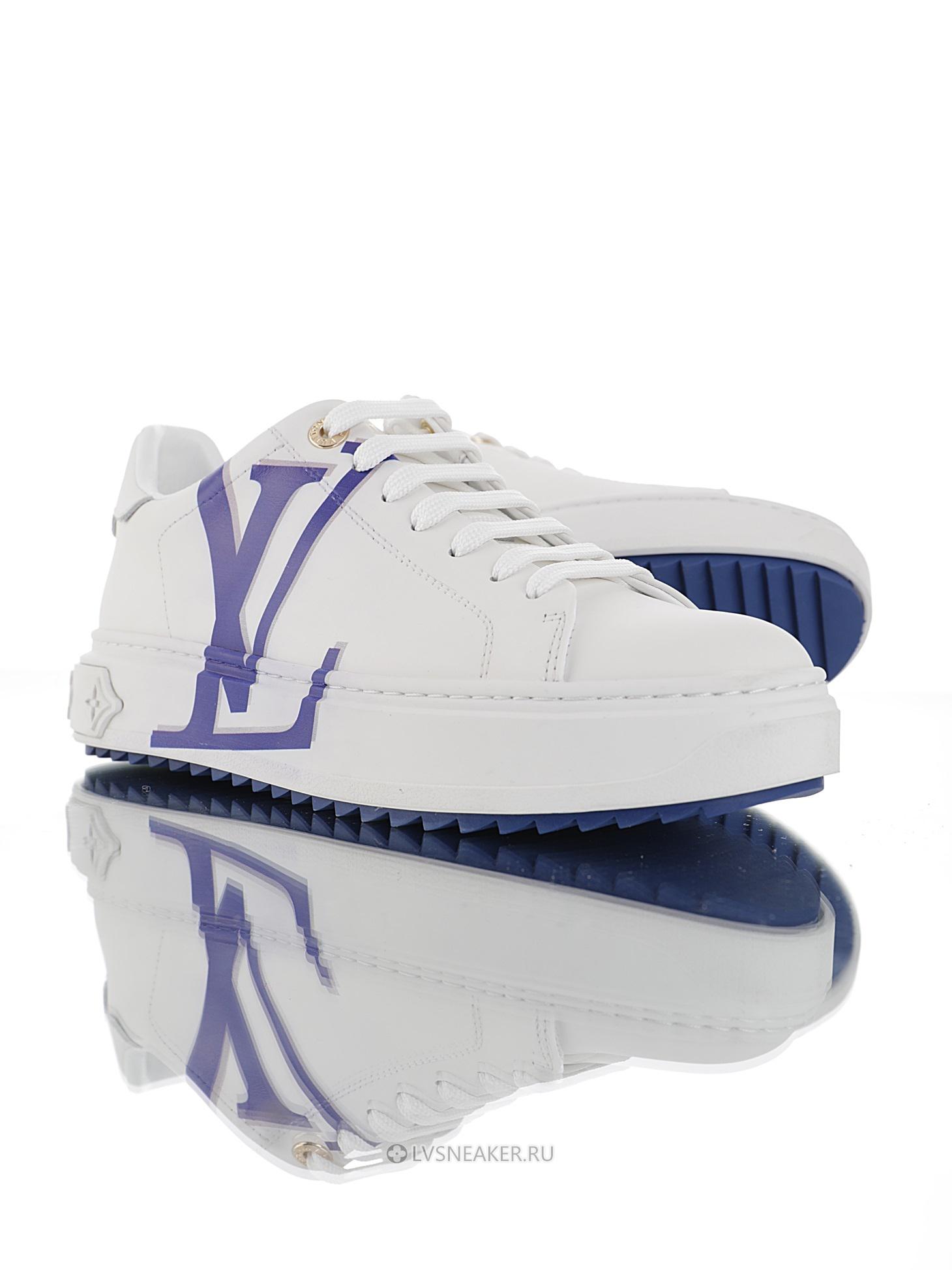 Louis Vuitton LV Time Out "White Blue Monogram" 1A4VVO-2 Sneakers
