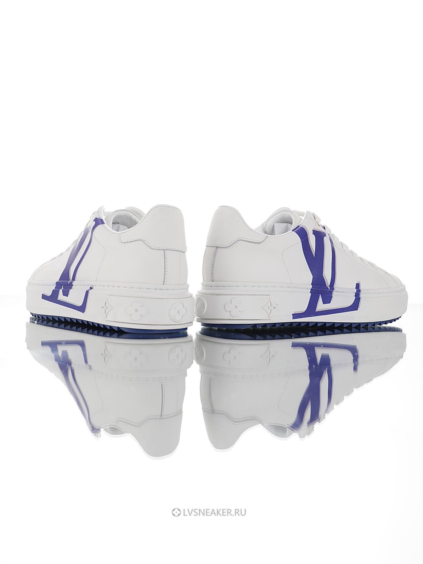 Louis Vuitton LV Time Out "White Blue Monogram" 1A4VVO-2 Sneakers