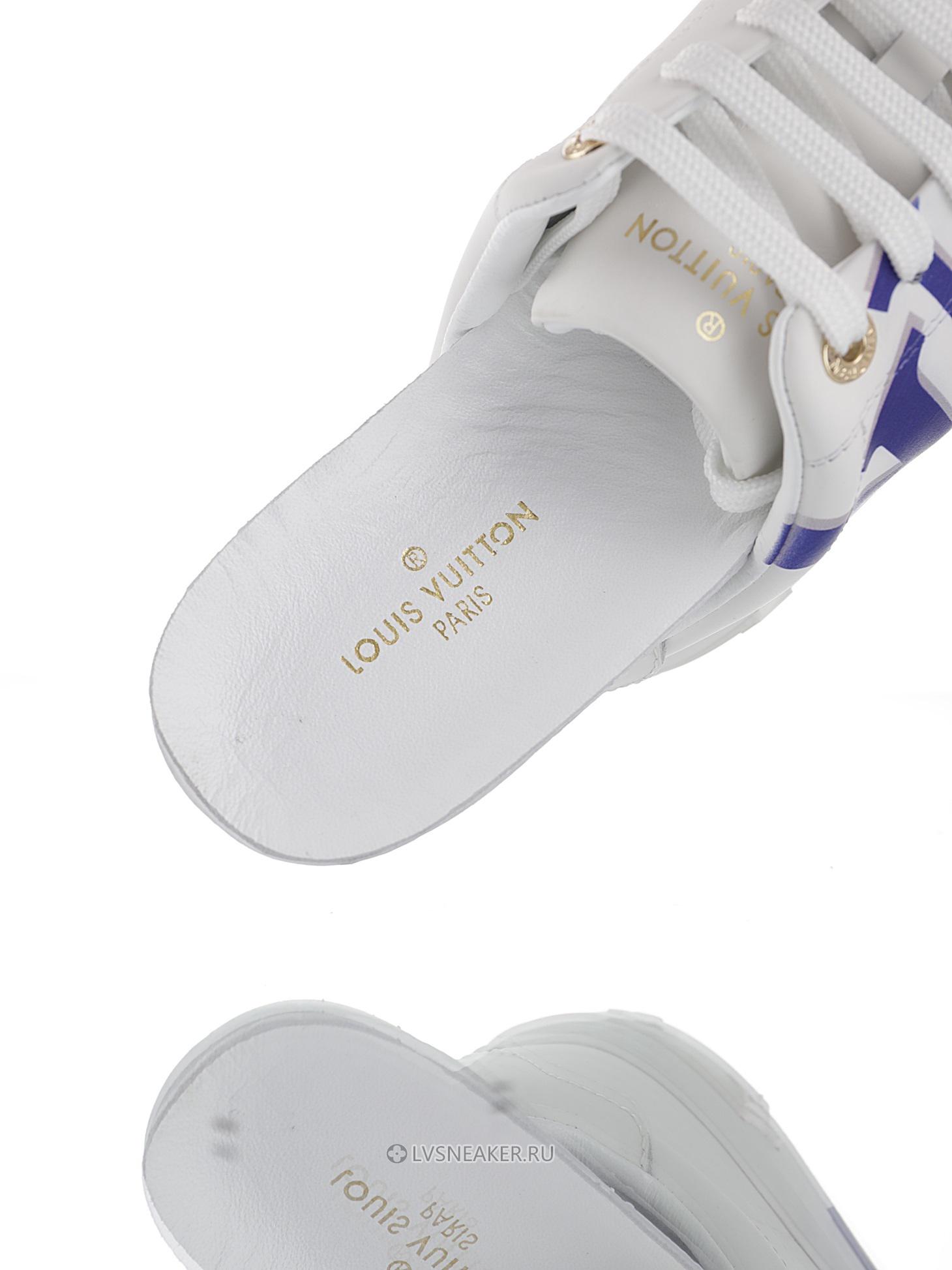 Louis Vuitton LV Time Out "White Blue Monogram" 1A4VVO-2 Sneakers