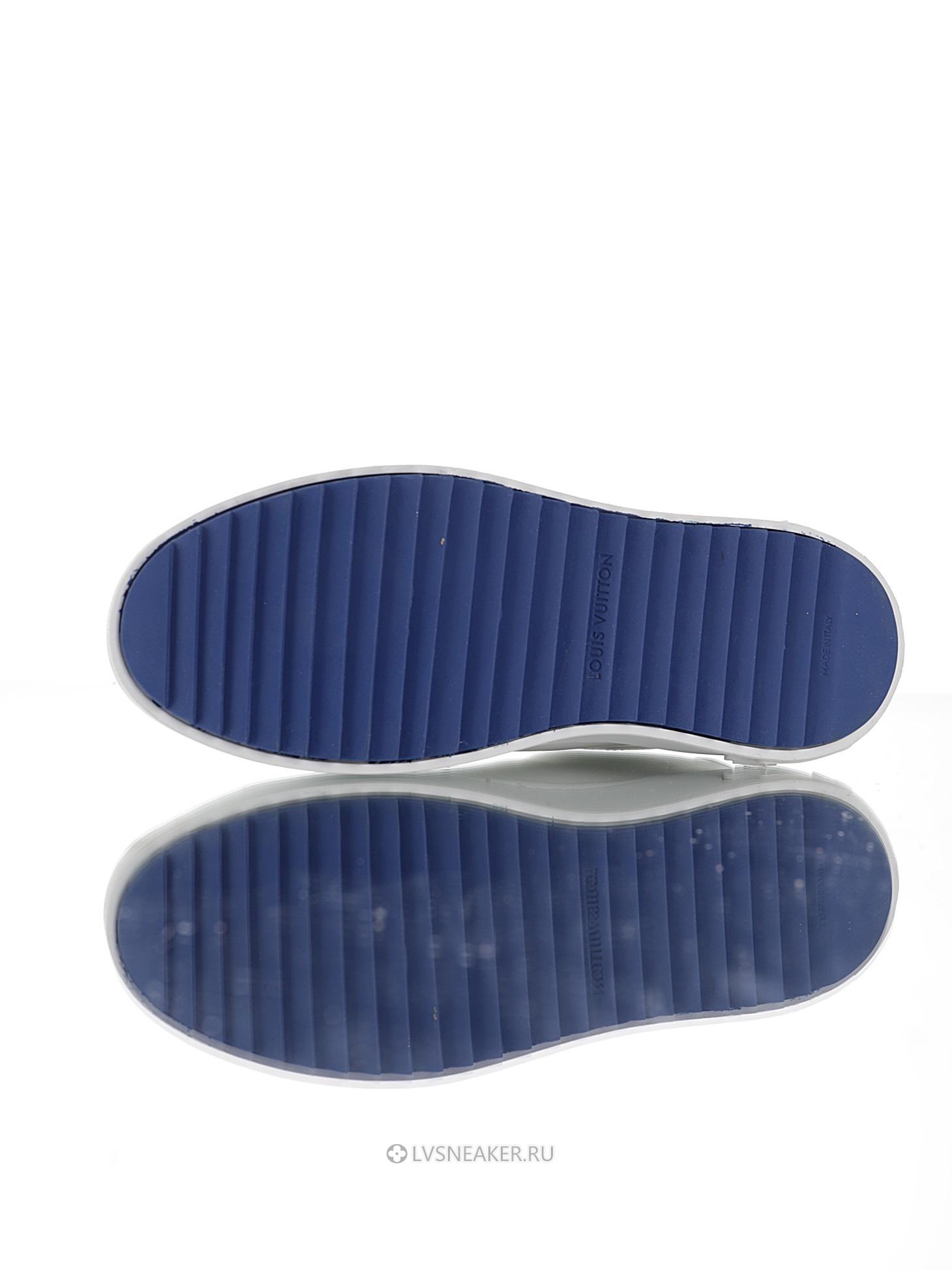 Louis Vuitton LV Time Out "White Blue Monogram" 1A4VVO-2 Sneakers