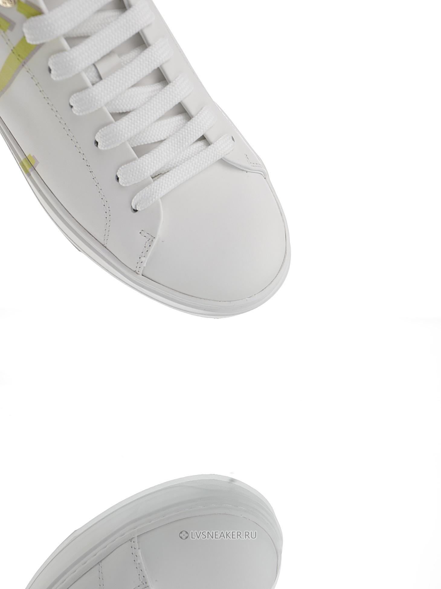 Louis Vuitton LV Time Out "White Green Monogram" 1A4VVO-3 Sneakers