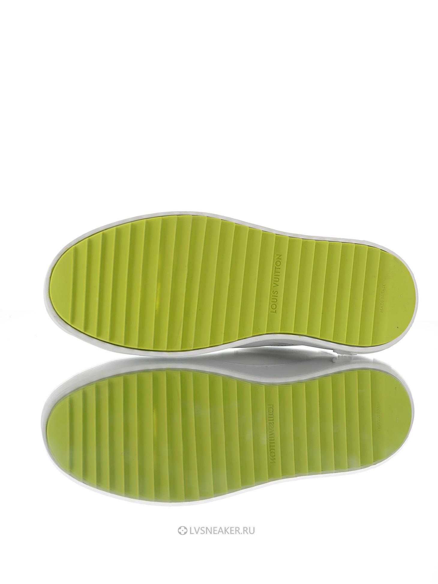 Louis Vuitton LV Time Out "White Green Monogram" 1A4VVO-3 Sneakers