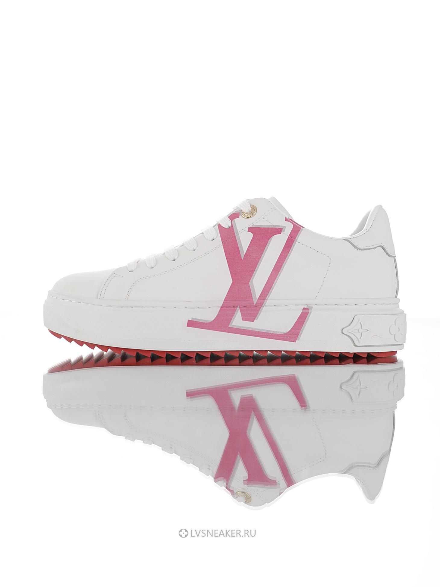 Louis Vuitton LV Time Out "White Pink Monogram" 1A4VVO-4 Sneakers