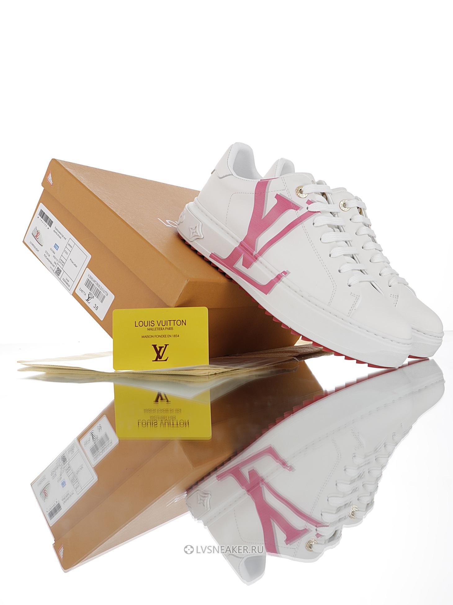 Louis Vuitton LV Time Out "White Pink Monogram" 1A4VVO-4 Sneakers