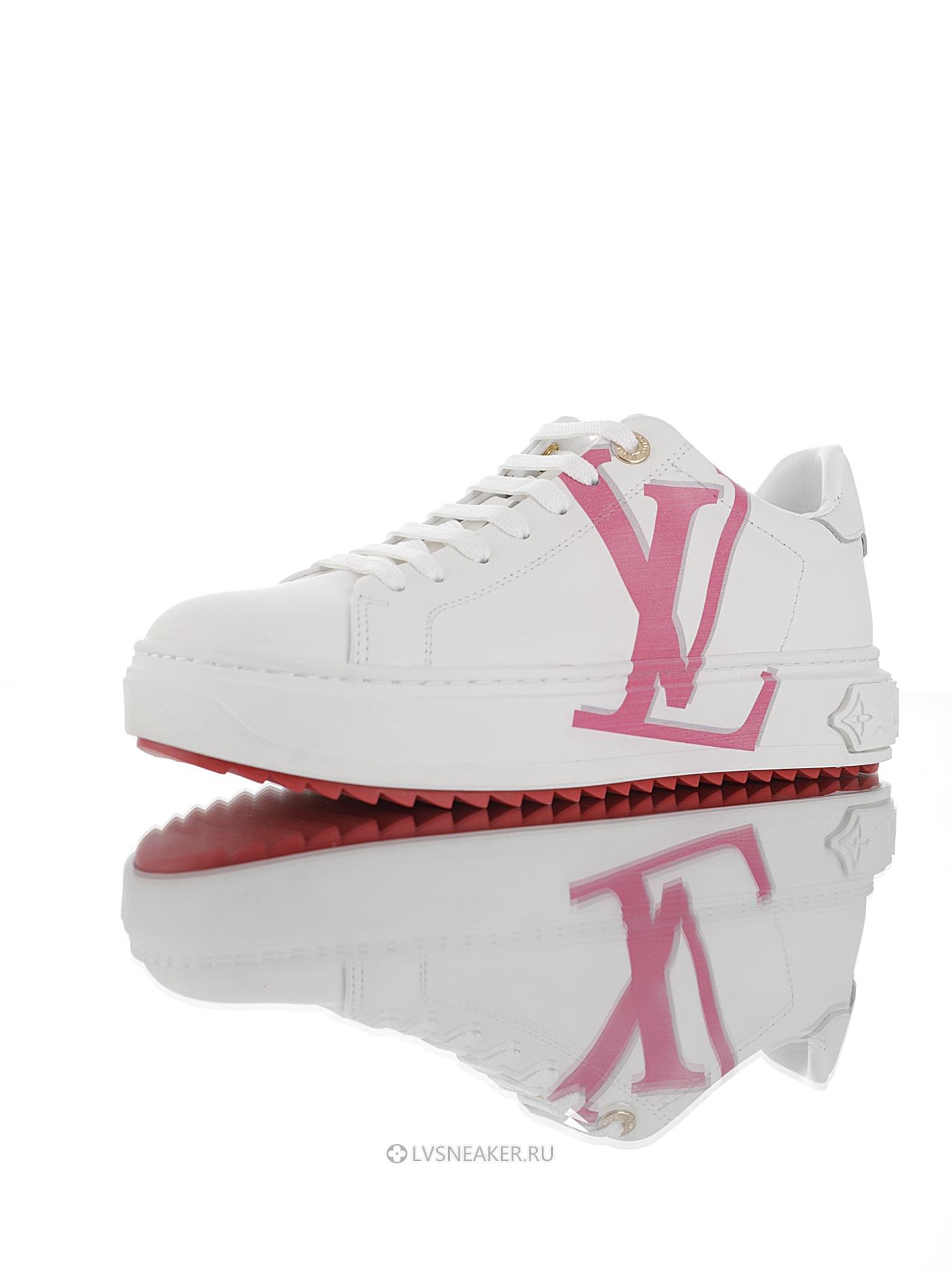 Louis Vuitton LV Time Out "White Pink Monogram" 1A4VVO-4 Sneakers