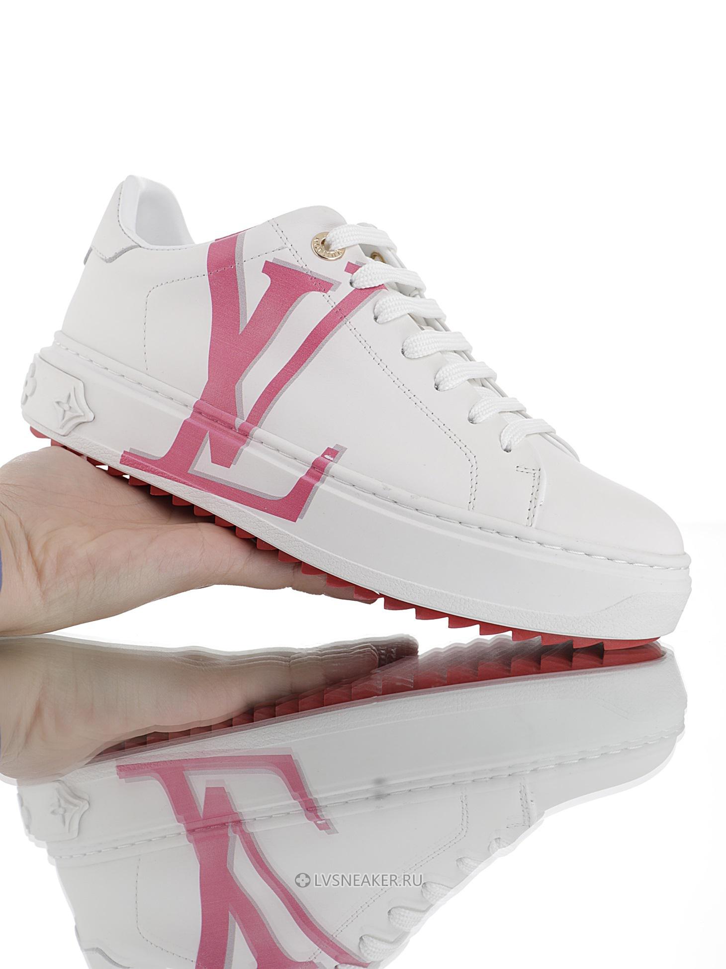 Louis Vuitton LV Time Out "White Pink Monogram" 1A4VVO-4 Sneakers