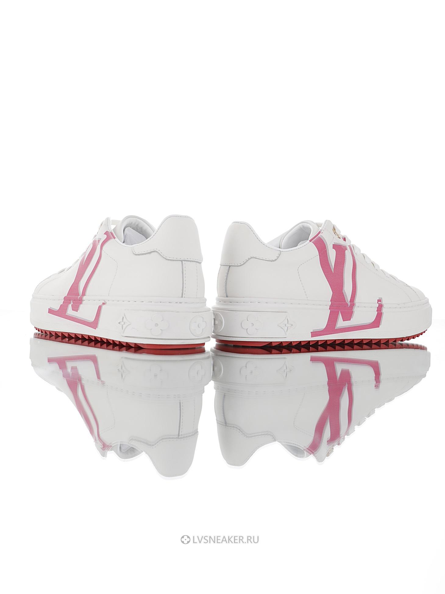 Louis Vuitton LV Time Out "White Pink Monogram" 1A4VVO-4 Sneakers