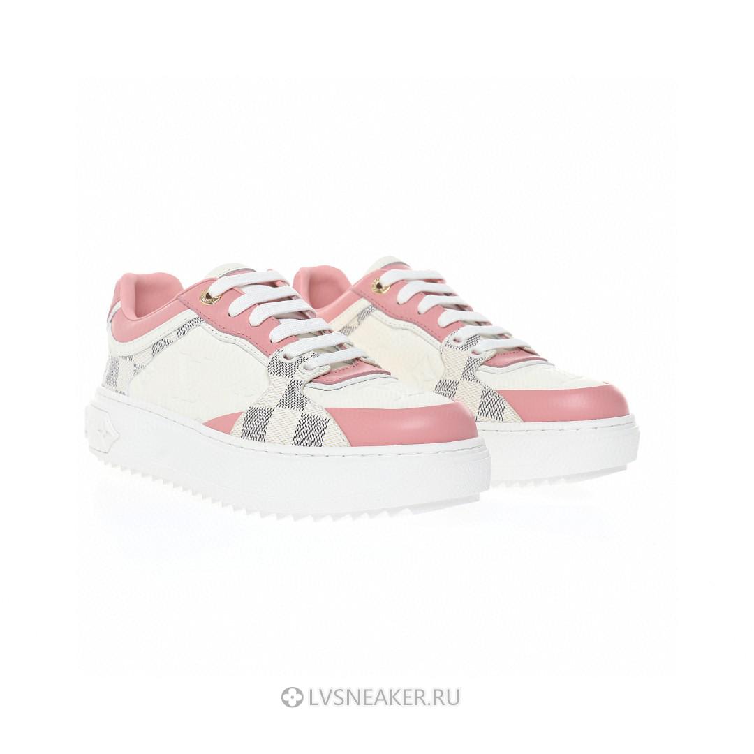 Louis Vuitton LV Time Out "White with Plaid and Logo Monogram" 1A9PYU Sneakers