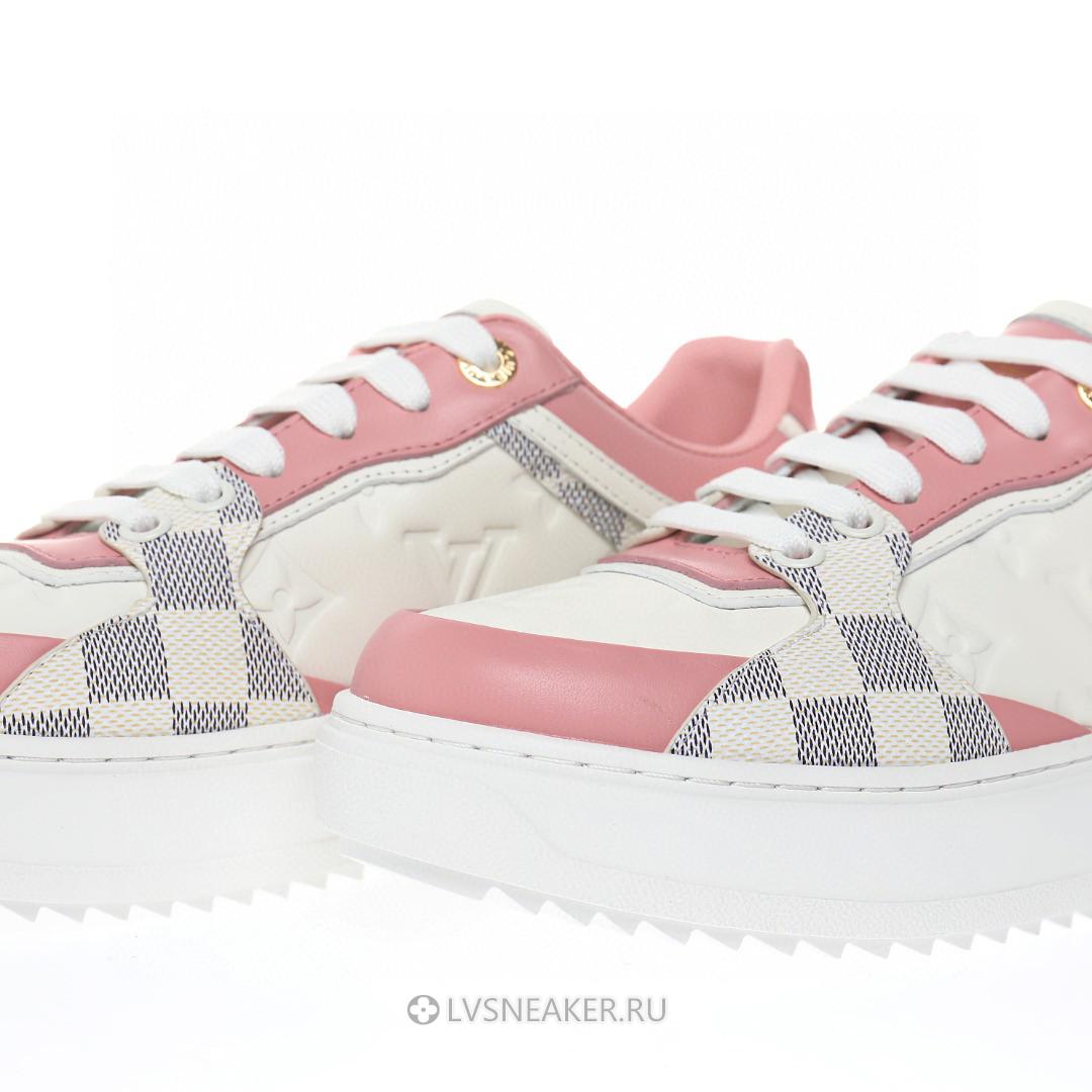 Louis Vuitton LV Time Out "White with Plaid and Logo Monogram" 1A9PYU Sneakers