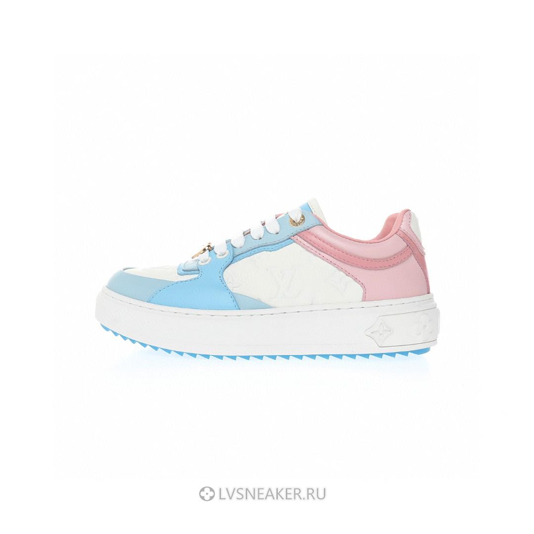 Louis Vuitton LV Time Out "White Monogram with Blue Pink" 1A9QB4 Sneakers