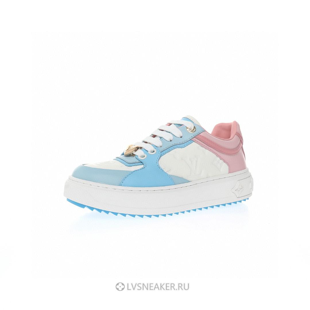 Louis Vuitton LV Time Out "White Monogram with Blue Pink" 1A9QB4 Sneakers