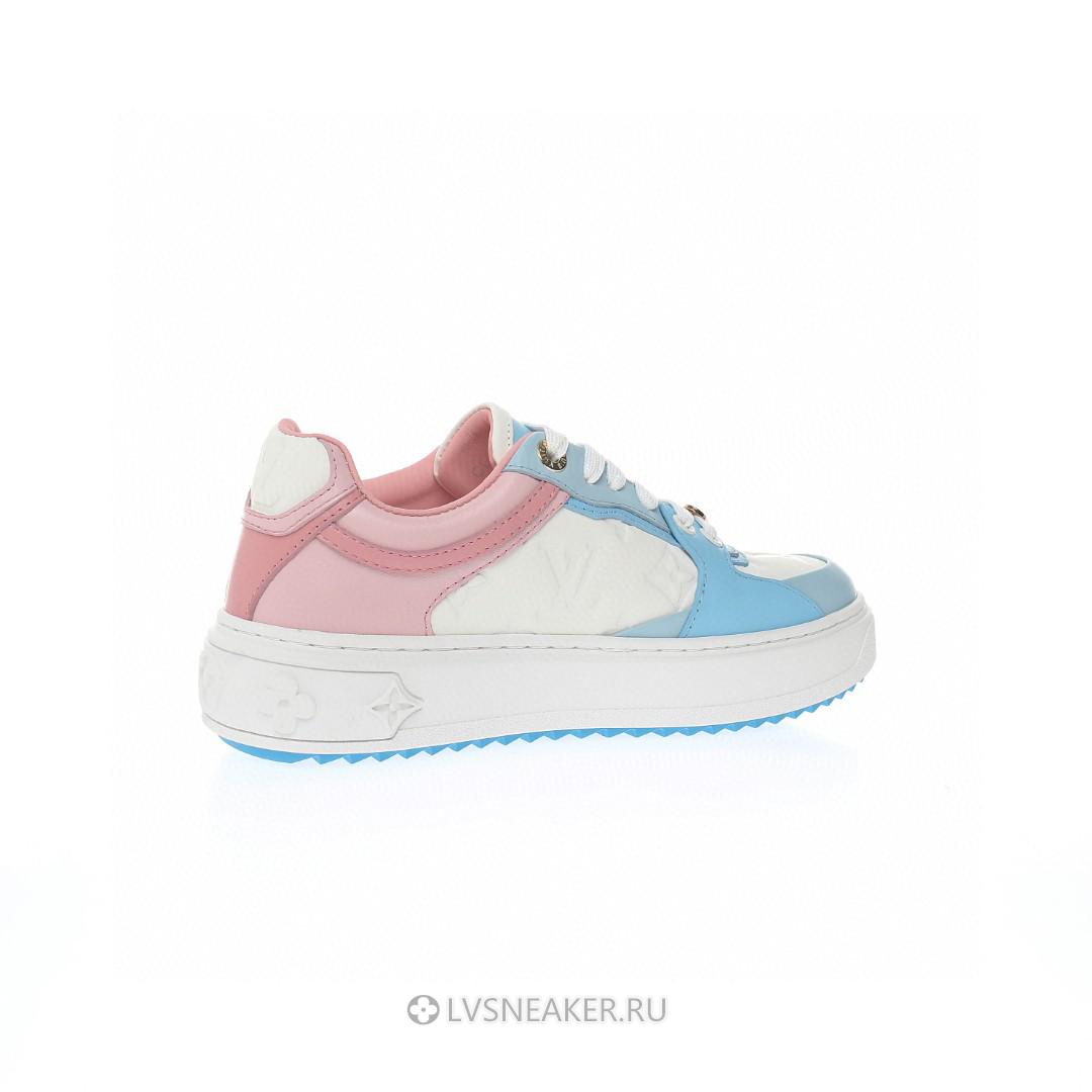Louis Vuitton LV Time Out "White Monogram with Blue Pink" 1A9QB4 Sneakers