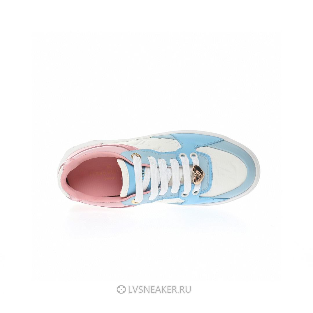 Louis Vuitton LV Time Out "White Monogram with Blue Pink" 1A9QB4 Sneakers
