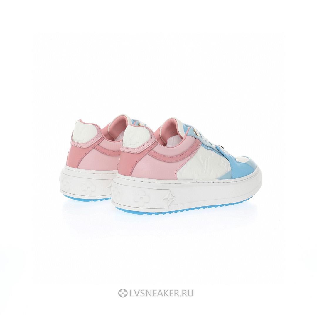 Louis Vuitton LV Time Out "White Monogram with Blue Pink" 1A9QB4 Sneakers
