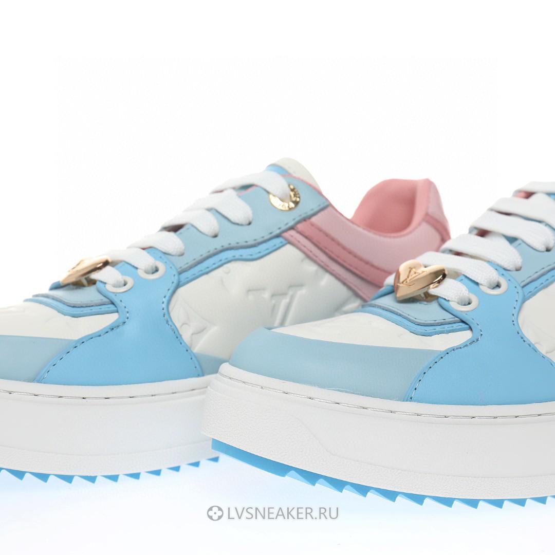 Louis Vuitton LV Time Out "White Monogram with Blue Pink" 1A9QB4 Sneakers