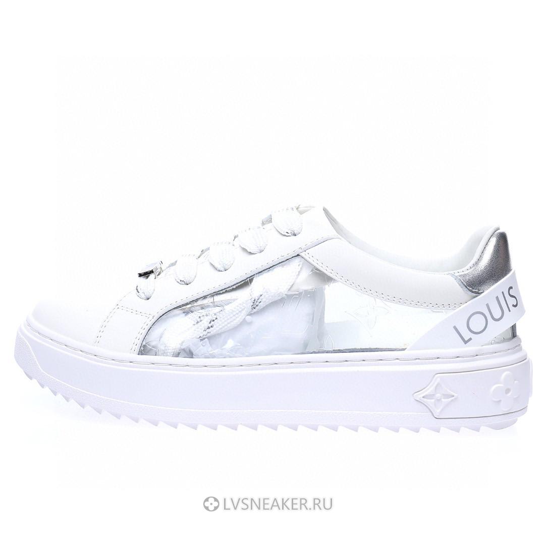 Louis Vuitton LV Time Out "White Silver Monogram PVC" 1A9PZA Sneakers