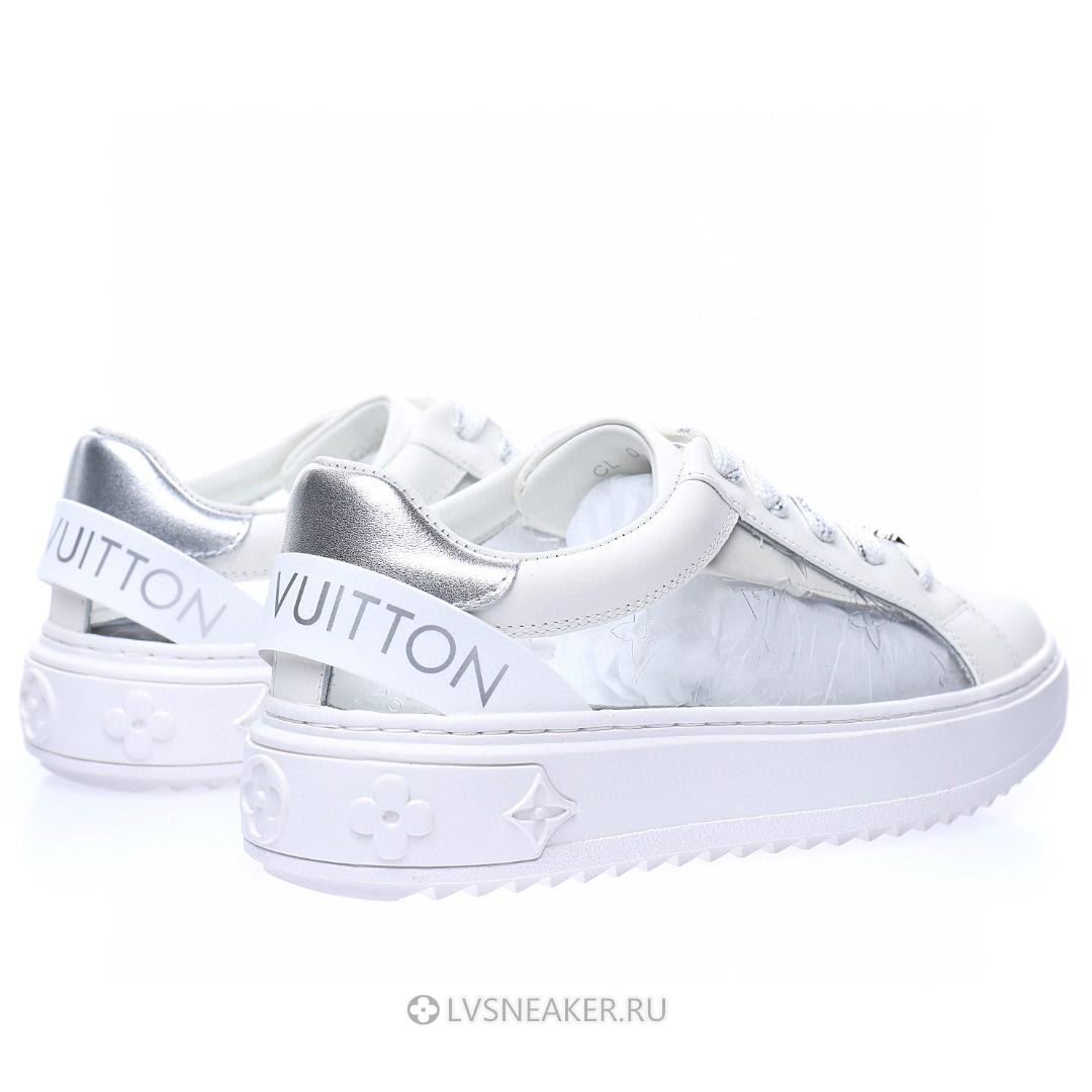 Louis Vuitton LV Time Out "White Silver Monogram PVC" 1A9PZA Sneakers