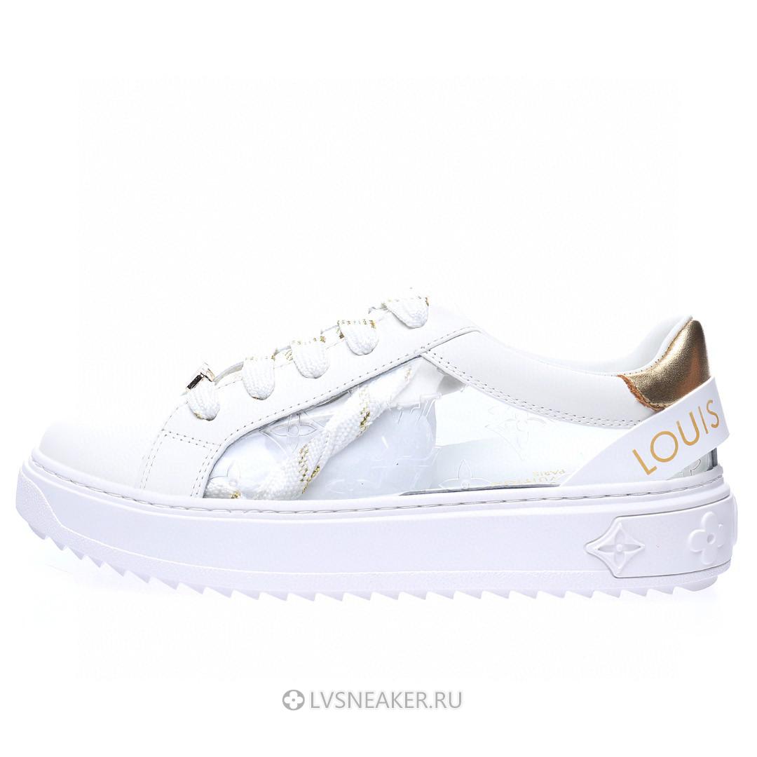 Louis Vuitton LV Time Out "White Gold Transparent Monogram PVC" 1A9PZA-2 Sneakers