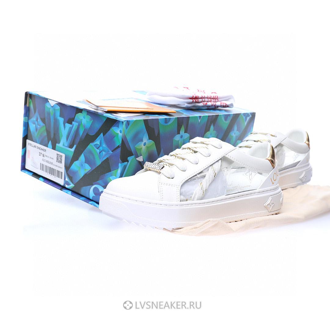 Louis Vuitton LV Time Out "White Gold Transparent Monogram PVC" 1A9PZA-2 Sneakers