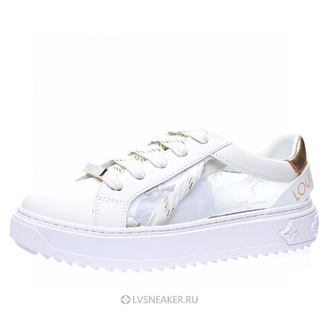 Louis Vuitton LV Time Out "White Gold Transparent Monogram PVC" 1A9PZA-2 Sneakers