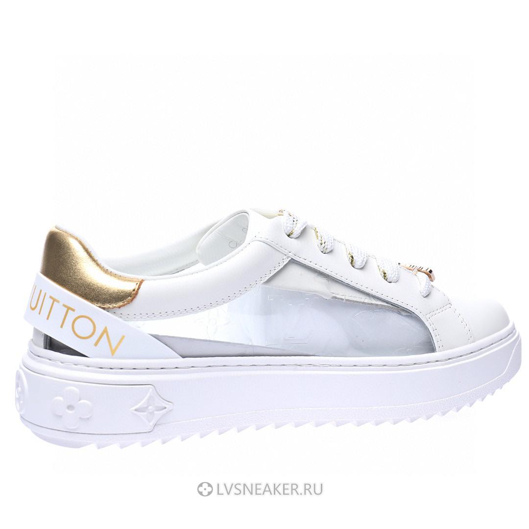Louis Vuitton LV Time Out "White Gold Transparent Monogram PVC" 1A9PZA-2 Sneakers