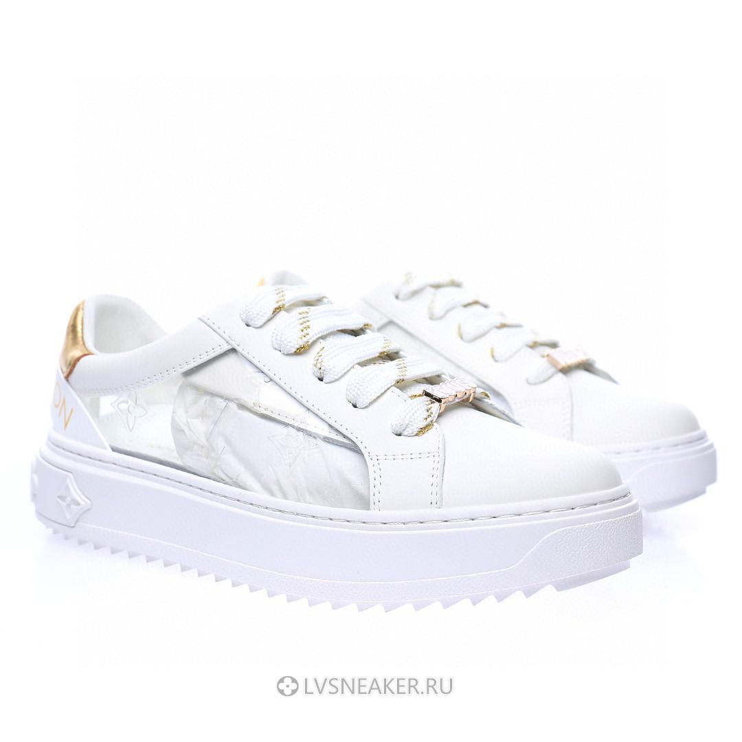 Louis Vuitton LV Time Out "White Gold Transparent Monogram PVC" 1A9PZA-2 Sneakers