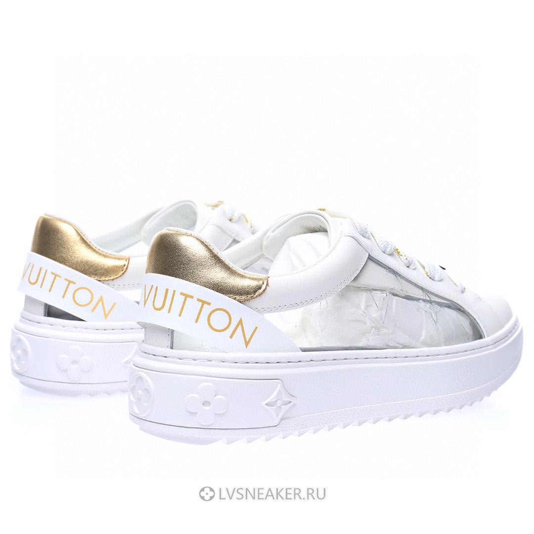 Louis Vuitton LV Time Out "White Gold Transparent Monogram PVC" 1A9PZA-2 Sneakers