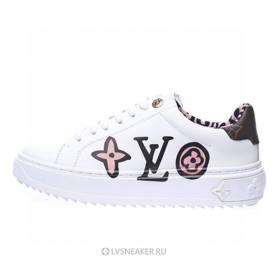 Louis Vuitton LV Time Out "White with Large Side Logo" 1A93XF Sneakers