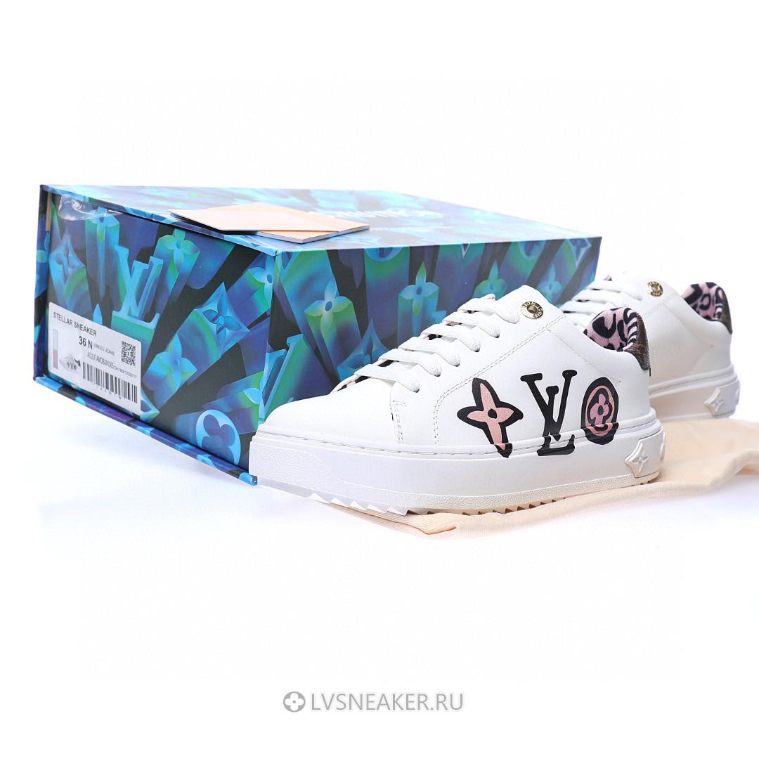 Louis Vuitton LV Time Out "White with Large Side Logo" 1A93XF Sneakers