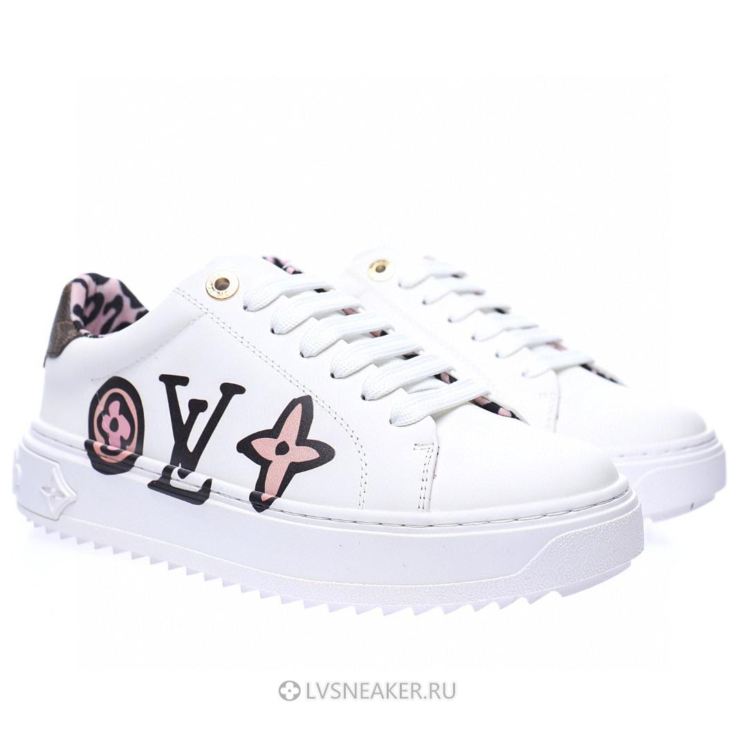 Louis Vuitton LV Time Out "White with Large Side Logo" 1A93XF Sneakers