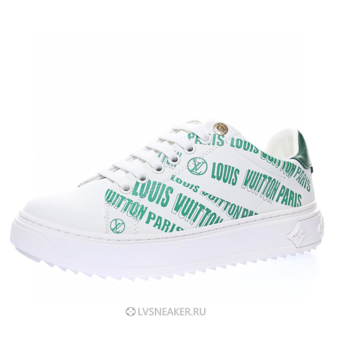 Louis Vuitton LV Time Out "White Green" 1A9D16 Sneakers