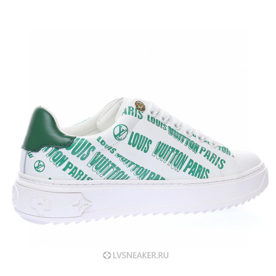 Louis Vuitton LV Time Out "White Green" 1A9D16 Sneakers