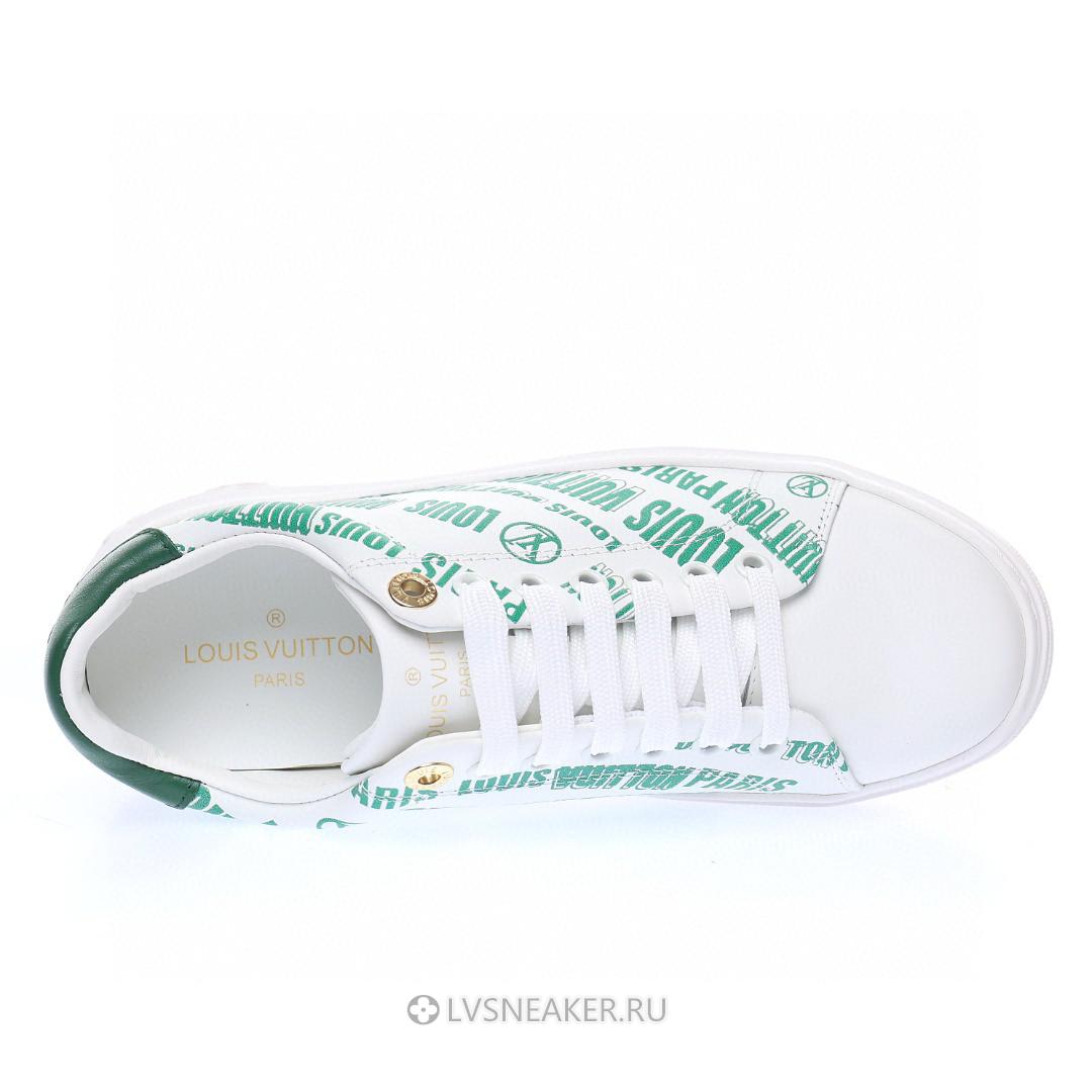 Louis Vuitton LV Time Out "White Green" 1A9D16 Sneakers