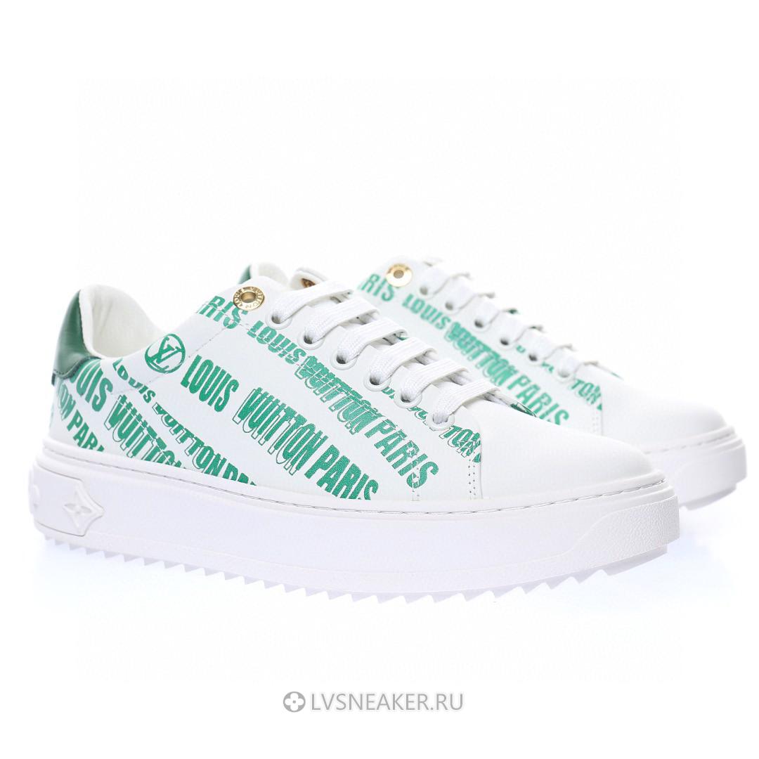 Louis Vuitton LV Time Out "White Green" 1A9D16 Sneakers