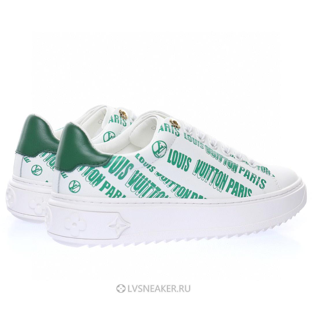 Louis Vuitton LV Time Out "White Green" 1A9D16 Sneakers