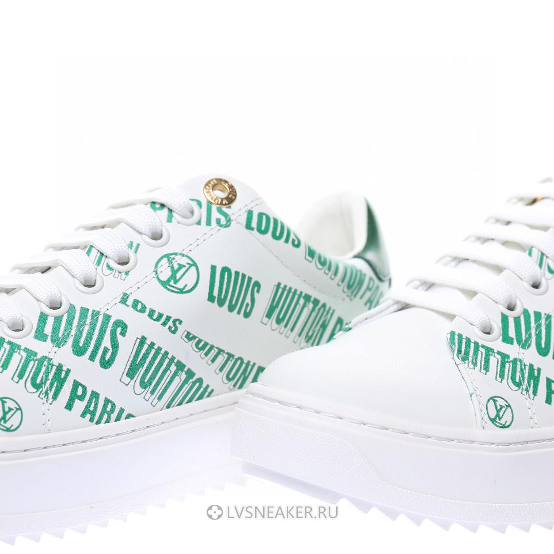 Louis Vuitton LV Time Out "White Green" 1A9D16 Sneakers