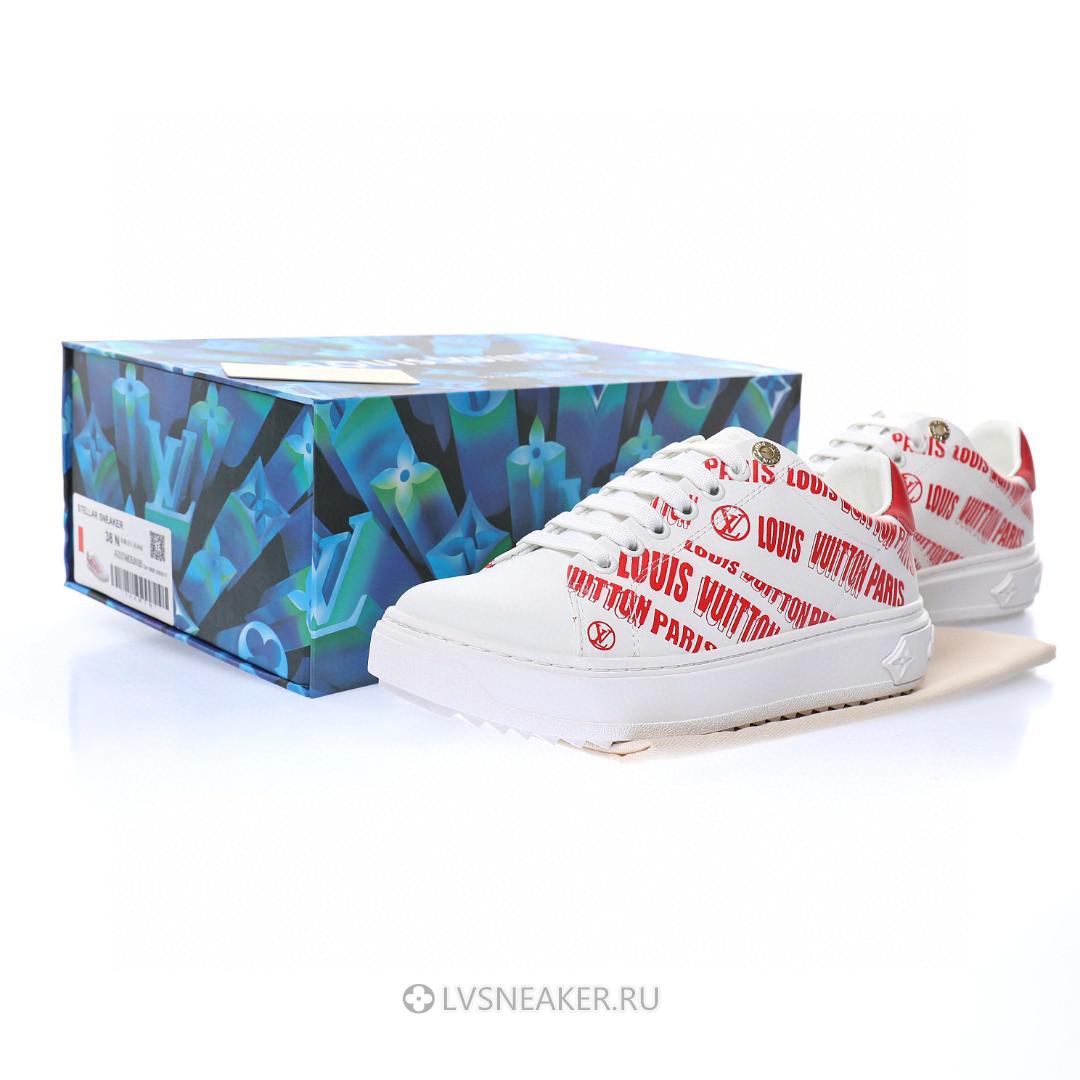 Louis Vuitton LV Time Out "White Red" 1A9D2M Sneakers