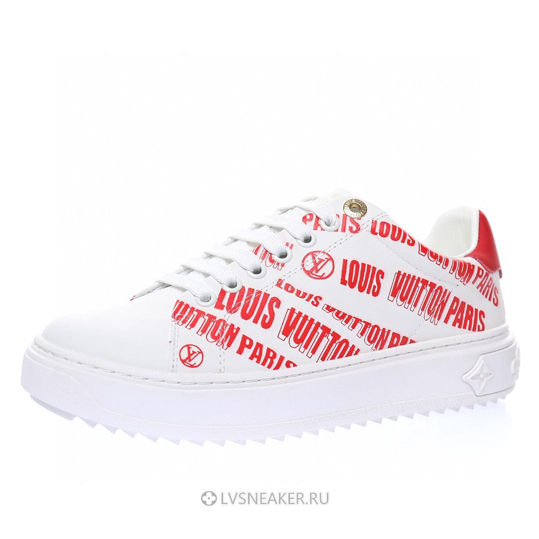 Louis Vuitton LV Time Out "White Red" 1A9D2M Sneakers