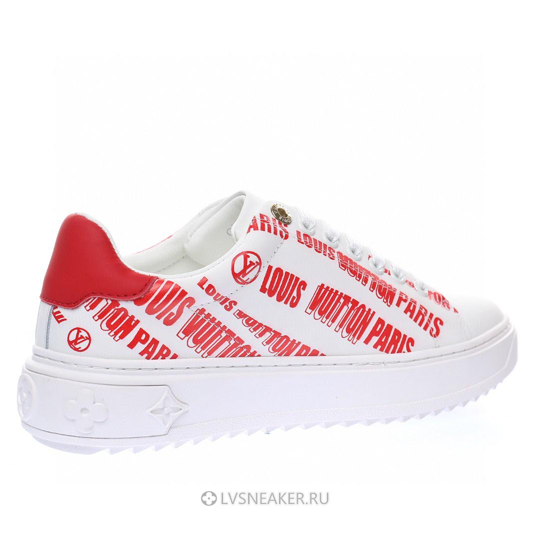 Louis Vuitton LV Time Out "White Red" 1A9D2M Sneakers