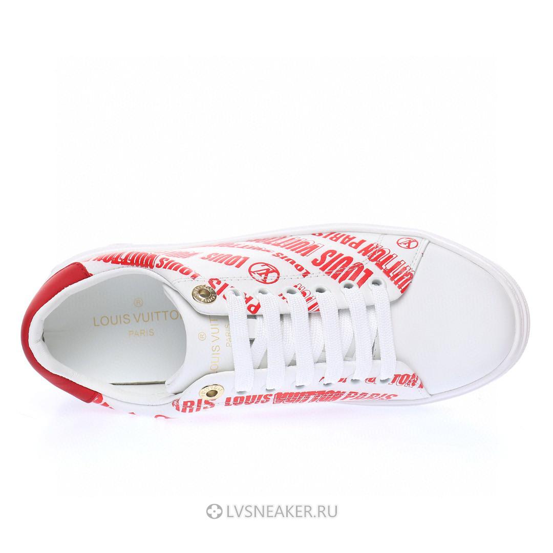 Louis Vuitton LV Time Out "White Red" 1A9D2M Sneakers