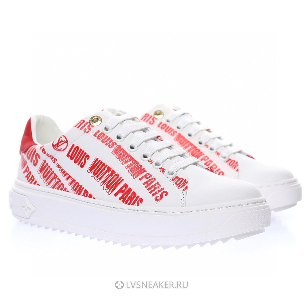 Louis Vuitton LV Time Out "White Red" 1A9D2M Sneakers