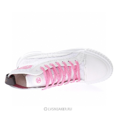 Louis Vuitton LV Squad "White Pink Brown" 1A9403 Trainer Boots