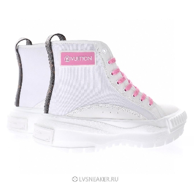 Louis Vuitton LV Squad "White Pink Brown" 1A9403 Trainer Boots