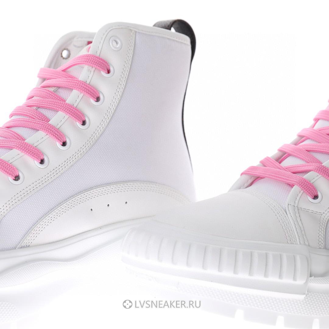 Louis Vuitton LV Squad "White Pink Brown" 1A9403 Trainer Boots