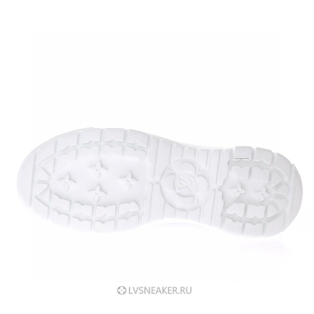 Louis Vuitton LV Squad "White Pink Brown" 1A9403 Trainer Boots