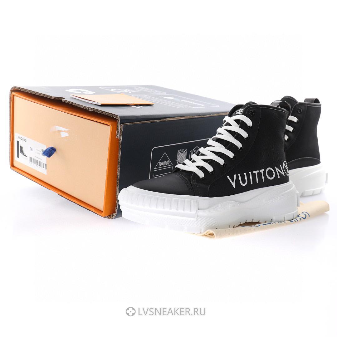 Louis Vuitton LV Squad "Black" 1A96EU Platform Ankle Sneakers