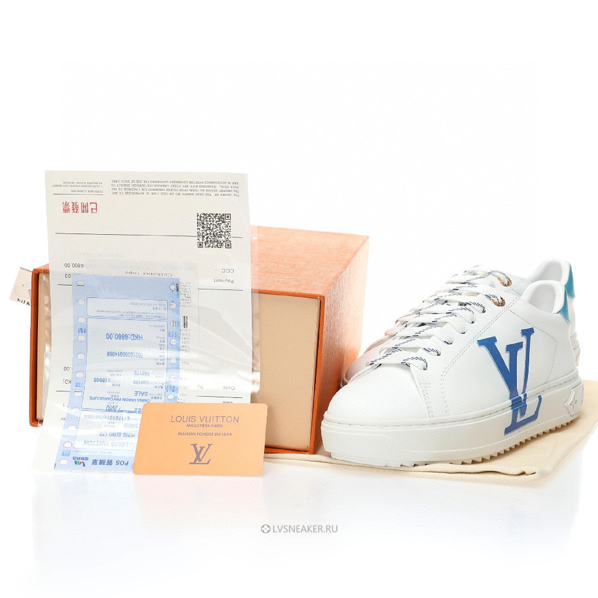 Louis Vuitton LV Time Out "White Blue" 1A4VWC-2 Sneakers