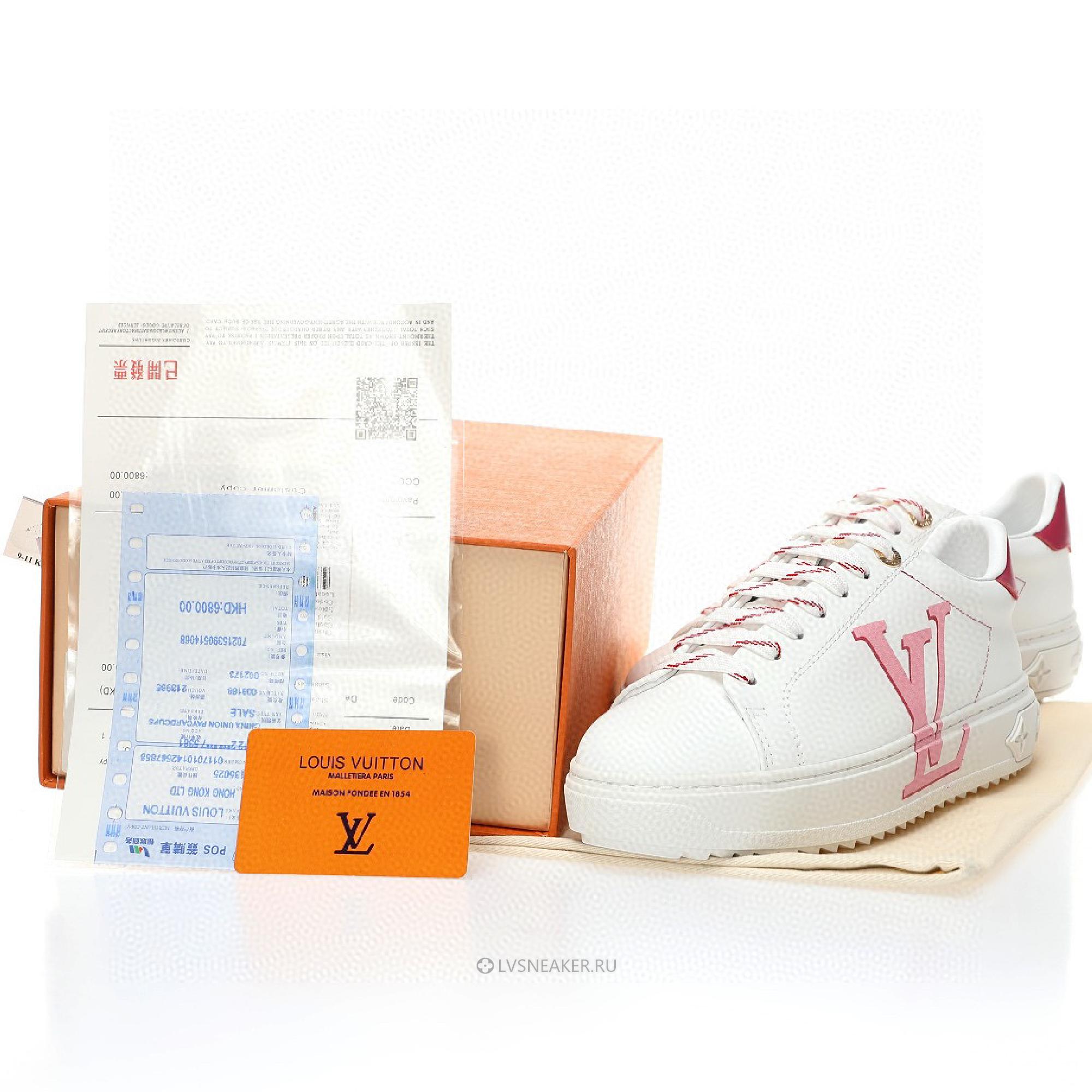 Louis Vuitton LV Time Out "White Red" 1A4VVN-2 Sneakers