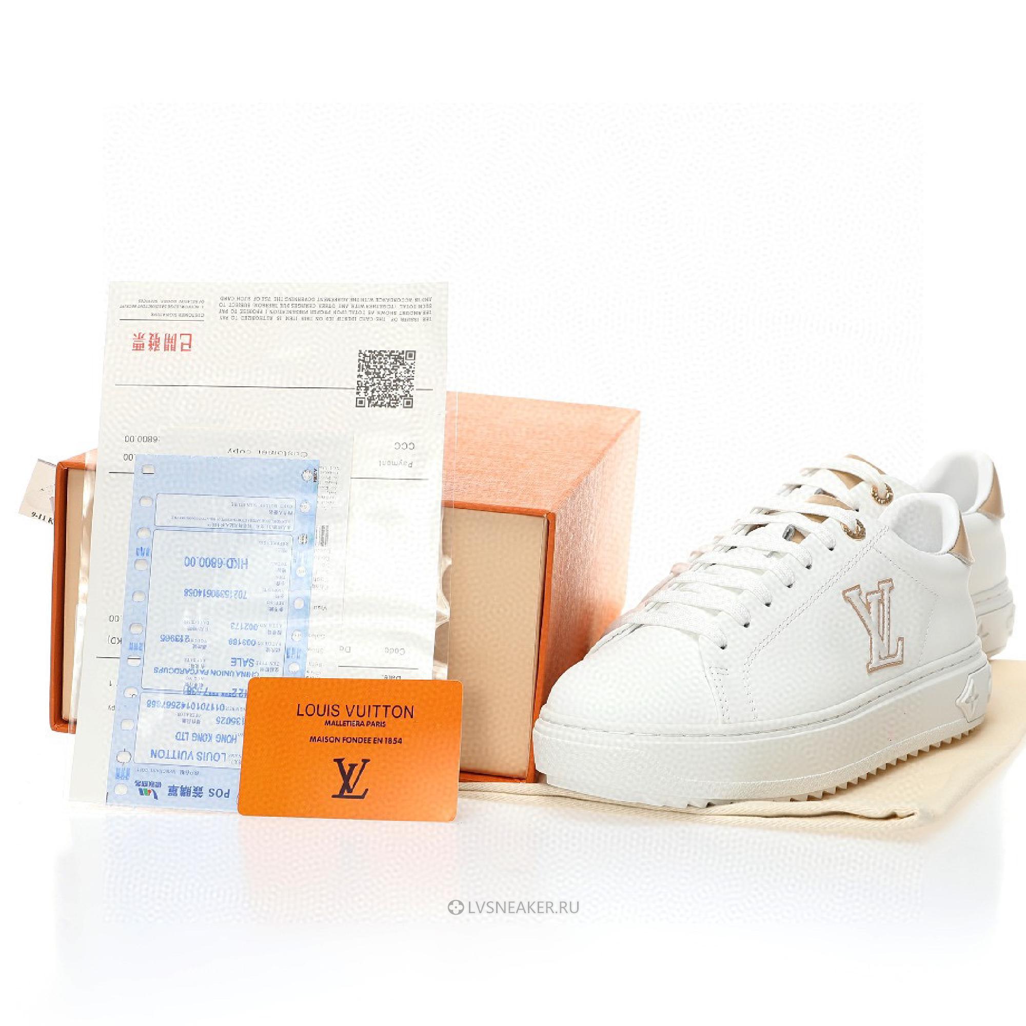 Louis Vuitton LV Time Out "White Calf Leather" 1ABVQH Sneakers
