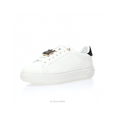 Louis Vuitton LV Time Out "White with Black Rhinestone" 1AAW0C-2 Sneakers